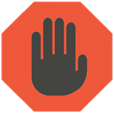 Stop sign pictogram representing a cut-off time